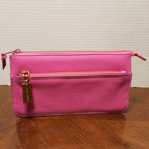 GIANNI BERNINI PINK LEATHER wallet wristlet